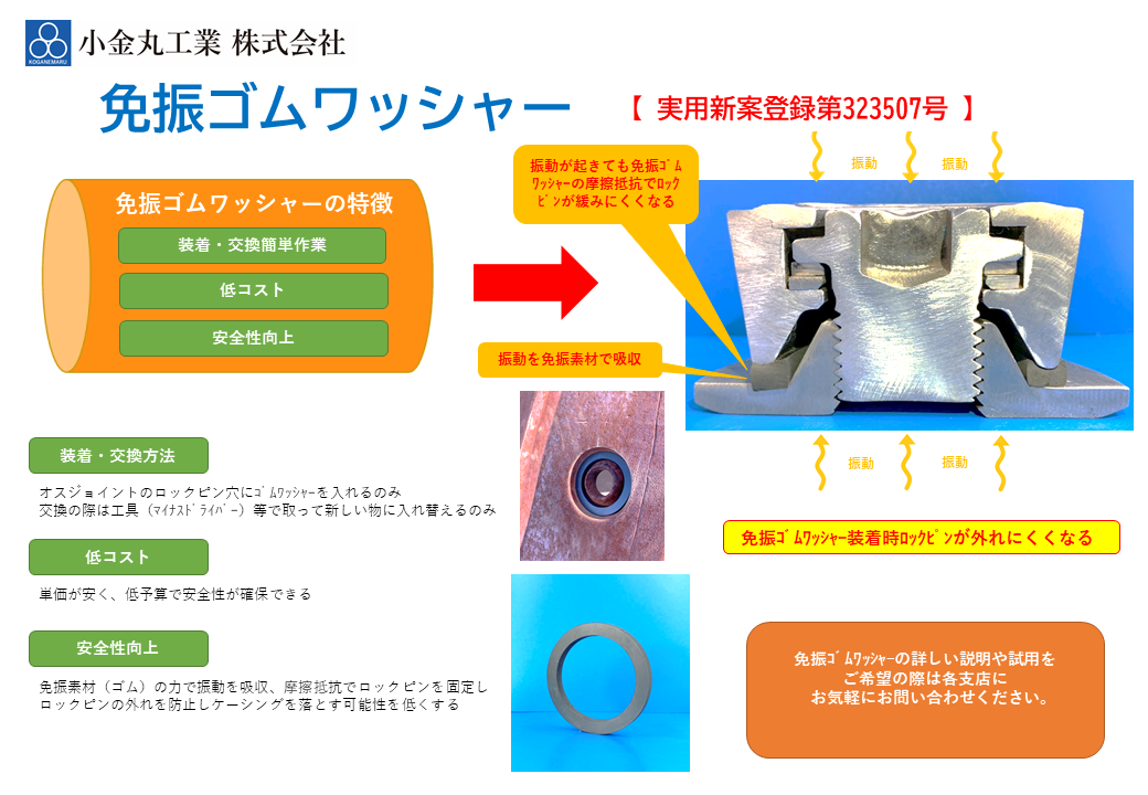 免振ゴムワッシャー【実用新案登録】